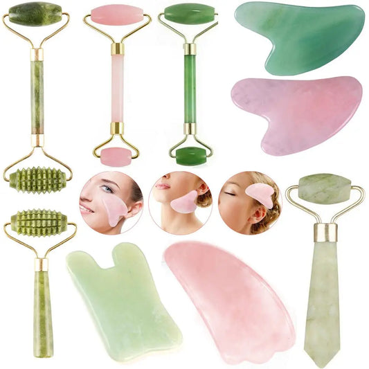 Rouleau Gua Sha en Pierre — Visage &amp; Cou